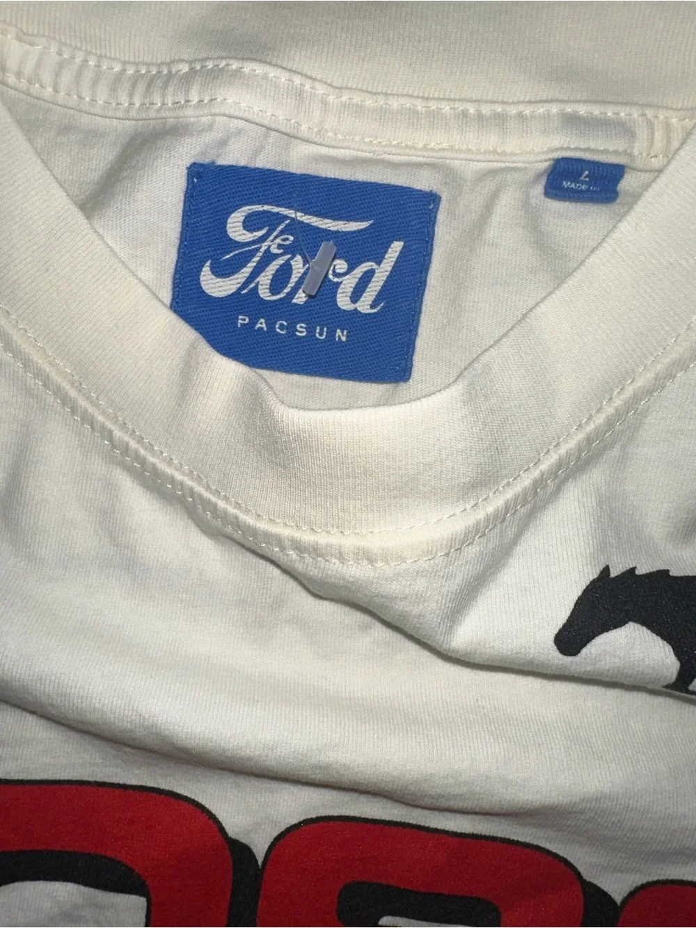 Pacsun x Ford Mustang Collab T-shirt Men’s Large Cream Boss 302